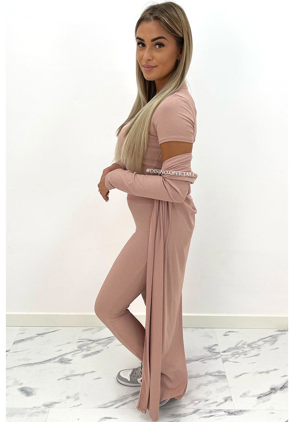 BLUSH - 'FAY 3P SET' - PREMIUM QUALITY RIBBED 3 PIECE SET