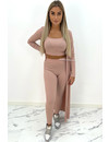 BLUSH - 'FAY 3P SET' - PREMIUM QUALITY RIBBED 3 PIECE SET