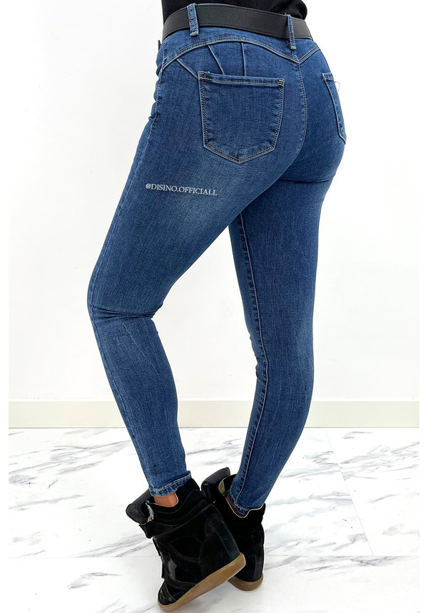 REDIAL - DARK BLUE - PERFECT PUSH UP SKINNY JEANS - 6932