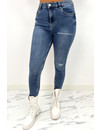 QUEEN HEARTS JEANS - MEDIUM BLUE - HIGH WAIST PERFECT SKINNY JEANS  - 932