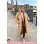 CAMEL - 'DANI' - OVERSIZED LONGLINE PUFFER COAT WITH CAPUCHON