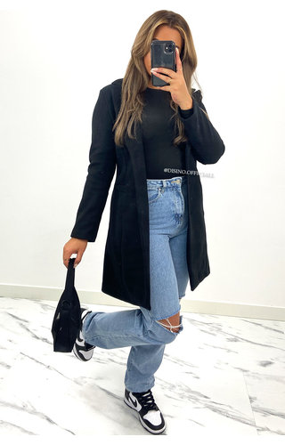 BLACK - 'SHARON' - TUSSEN MANTEL JACKET BLACK - 'SHARON' - TUSSEN MANTEL JACKET