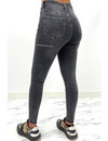 REDIAL - GREY - PERFECT HIGH WAIST SKINNY JEANS - 8301