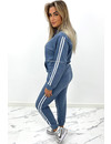 BLUE - 'ABBY' - STRIPED JOGGER SET