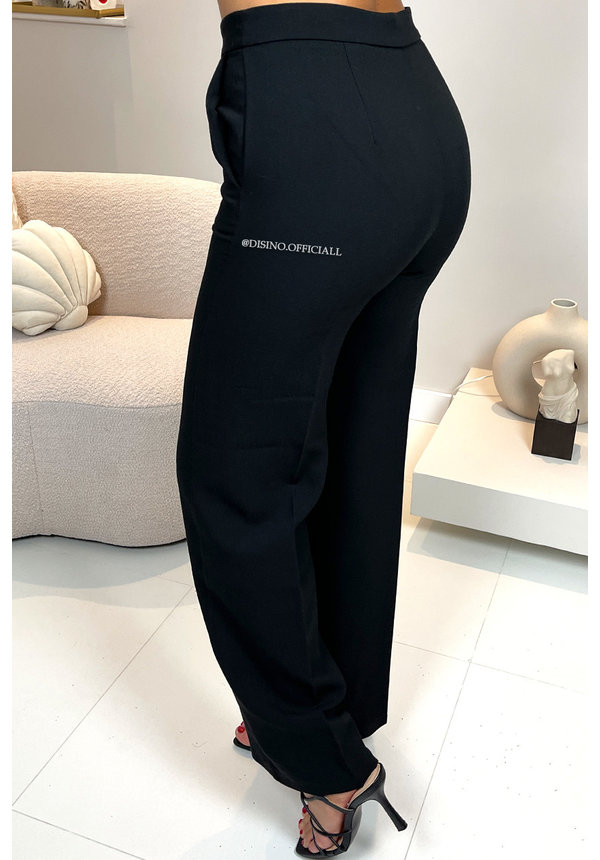 BLACK - 'MIRZA' - PREMIUM QUALITY EXTRA HIGH PANTALON