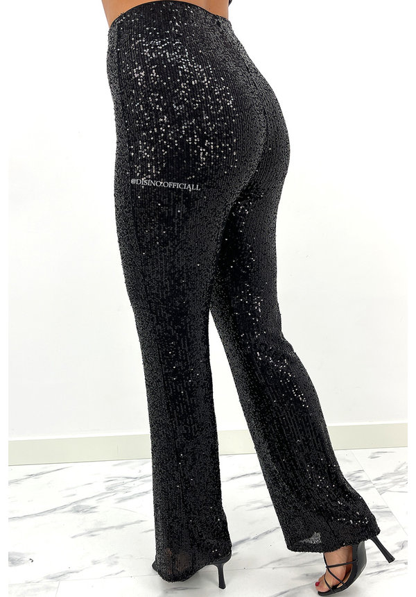 BLACK - 'YASMINE PANTS' - SEQUIN PANTS