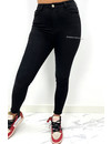 QUEEN HEARTS JEANS - BLACK - EXTRA HIGH WAIST PERFECT SKINNY JEANS  - 967