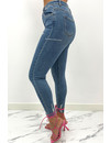 VS-MISS - VINTAGE BLUE - HIGH WAIST SKINNY JEANS  - 7589