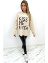 BEIGE - 'KISS ME LATER' - PREMIUM QUALITY EXTRA SOFT KNIT