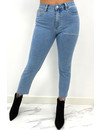 BLUE - 'MADURO' - PERFECT FIT STRETCH HIGH WAIST MUM JEANS - 1710