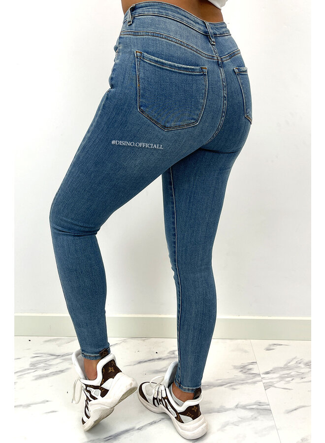 VS-MISS - VINTAGE BLUE - SUPER STRETCH HIGH WAIST SKINNY JEANS  - 7326