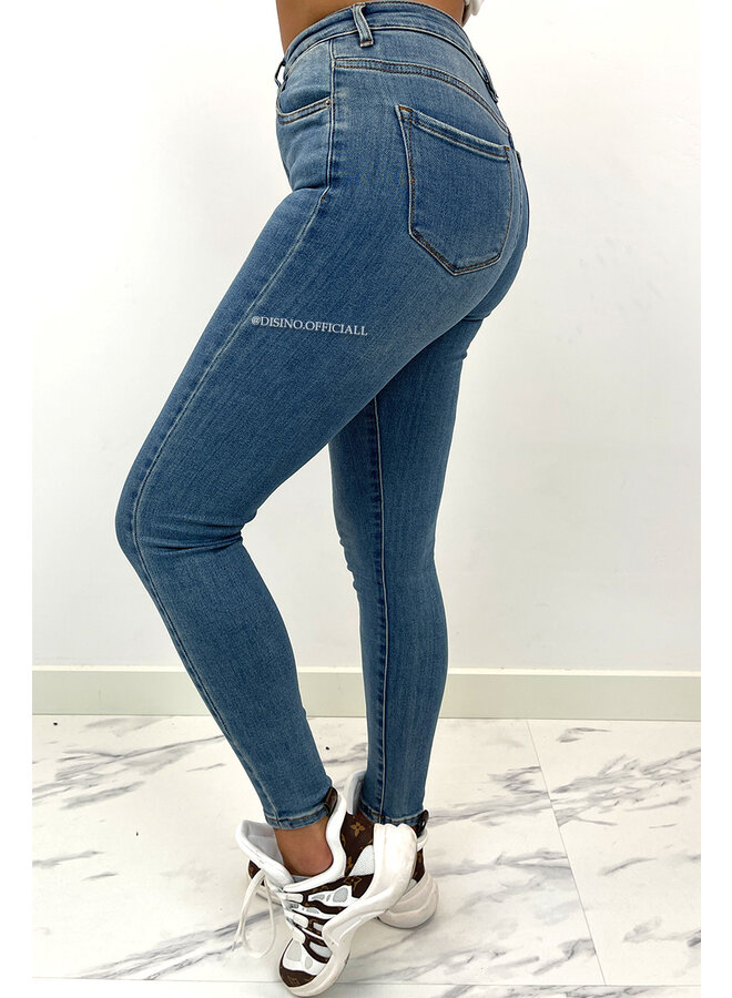 VS-MISS - VINTAGE BLUE - SUPER STRETCH HIGH WAIST SKINNY JEANS  - 7326