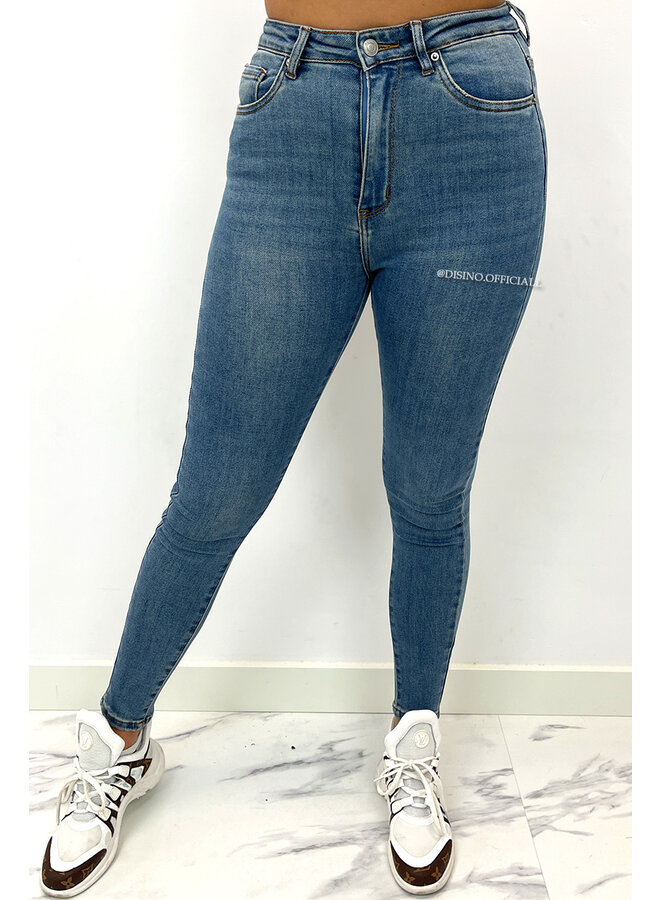 VS-MISS - VINTAGE BLUE - SUPER STRETCH HIGH WAIST SKINNY JEANS  - 7326