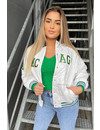 WHITE - 'CHICAGO JACKET' - VARSITY INSPIRED COLLEGE JACKET