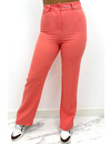 CORAL - 'LIYA PANTS' - HIGH WAIST STRAIGHT LEG PANTALON