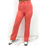 CORAL - 'LIYA PANTS' - HIGH WAIST STRAIGHT LEG PANTALON