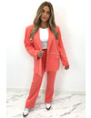 CORAL - 'LIYA PANTS' - HIGH WAIST STRAIGHT LEG PANTALON