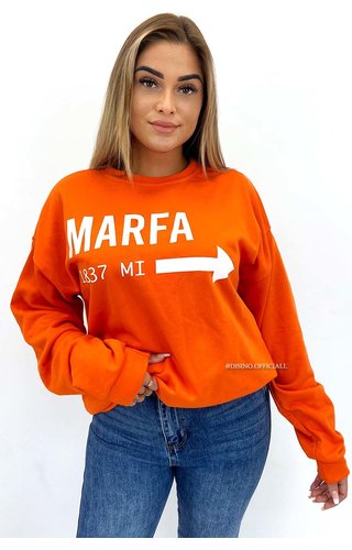 ORANGE - 'MARFA' - EXTRA OVERSIZED PREMIUM QUALITY SWEATER ORANGE - 'MARFA' - EXTRA OVERSIZED PREMIUM QUALITY SWEATER
