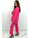 FUCHSIA - 'ANGELINA' - OVERSIZED BLAZER + PANTS SET