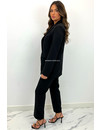 BLACK - 'ANGELINA' - OVERSIZED BLAZER + PANTS SET