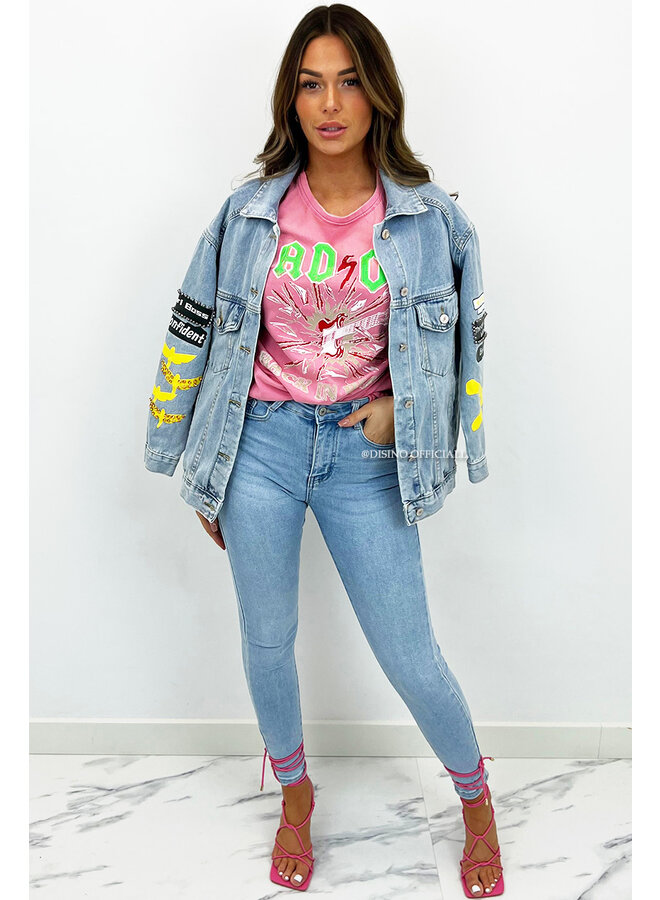 REDIAL - LIGHT BLUE - PERFECT HIGH WAIST SKINNY JEANS - 8133