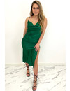 GUCCI GREEN - 'SELMA' - SATIN DROP DRESS