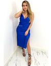 ROYAL BLUE - 'SELMA' - SATIN DROP DRESS