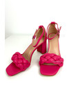 PINK - 'MAEVE HEELS' - WOVEN INSPIRED HEELS