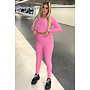 PINK - 'TYRA WAFFLE SPORT SET' - TWO PIECE SPORT SET