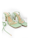 MINT GREEN - 'MILLY HEELS' - TOUWTJES HAKKEN ROPE HEELS