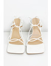 WHITE - 'MILLY HEELS' - TOUWTJES HAKKEN ROPE HEELS