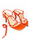 ORANGE - 'MILLY HEELS' - TOUWTJES HAKKEN ROPE HEELS