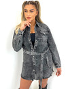 DARK GREY - 'SHANICE' - PREMIUM QUALITY DENIM JACK DRESS