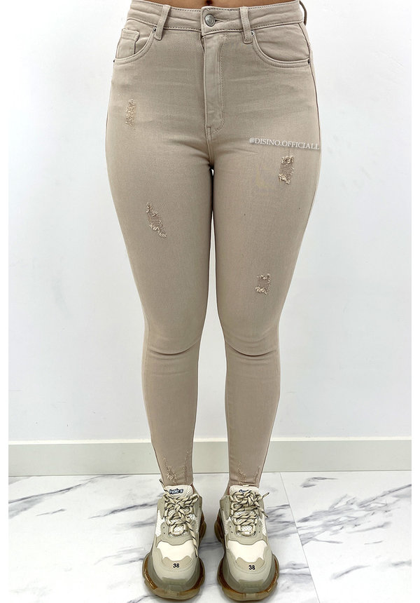 VS-MISS - BEIGE - SUPER STRETCH HIGH WAIST SKINNY JEANS  - 520