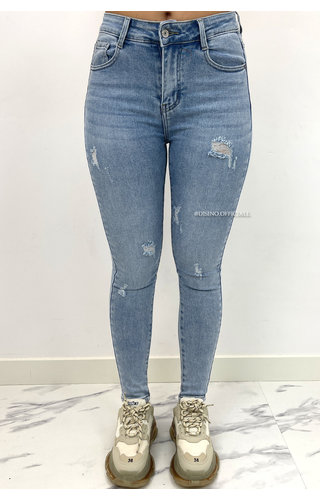 REDIAL - LIGHT BLUE - HIGH WAIST SKINNY JEANS - 8081 REDIAL - LIGHT BLUE - HIGH WAIST SKINNY JEANS - 8081
