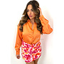 ORANGE - 'SOFIA' - SATIN OVERSIZED BLOUSE