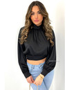 BLACK - 'NATALIE' - PREMIUM QUALITY OPEN BACK TOP