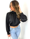 BLACK - 'NATALIE' - PREMIUM QUALITY OPEN BACK TOP