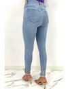REDIAL - LIGHT BLUE - HIGH WAIST SKINNY JEANS CROPPED - 8107