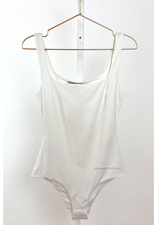 WHITE - 'NOVA BODYSUIT' - SEAMLESS HEMD BODYSUIT