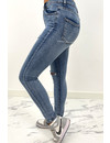 QUEEN HEARTS JEANS - BLUE - HIGH WAIST PERFECT SKINNY JEANS  - 9170