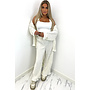 OFF WHITE - 'KHLOE OVERSIZED' - PREMIUM QUALITY PLISSE LOUNGE SET