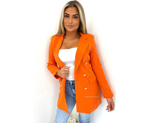 Orange petite blazer Clearance