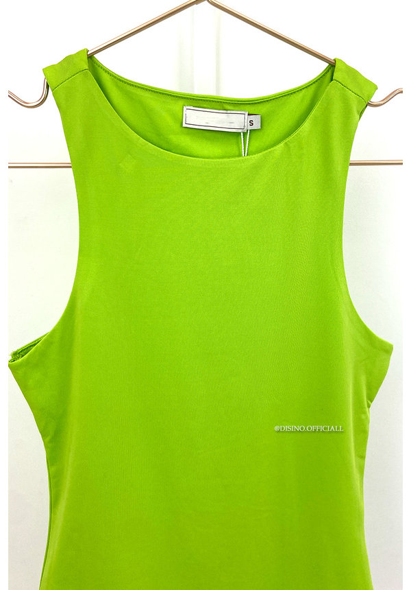 LIME GREEN - 'KENDALL RACER BODYSUIT' - 90's INSPIRED HALTER BODYSUIT