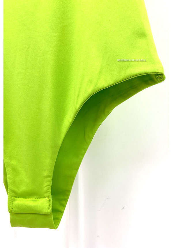 LIME GREEN - 'KENDALL RACER BODYSUIT' - 90's INSPIRED HALTER BODYSUIT