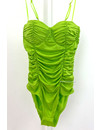 GREEN - 'OLIVIA BODYSUIT' - RUCHED BODYSUIT