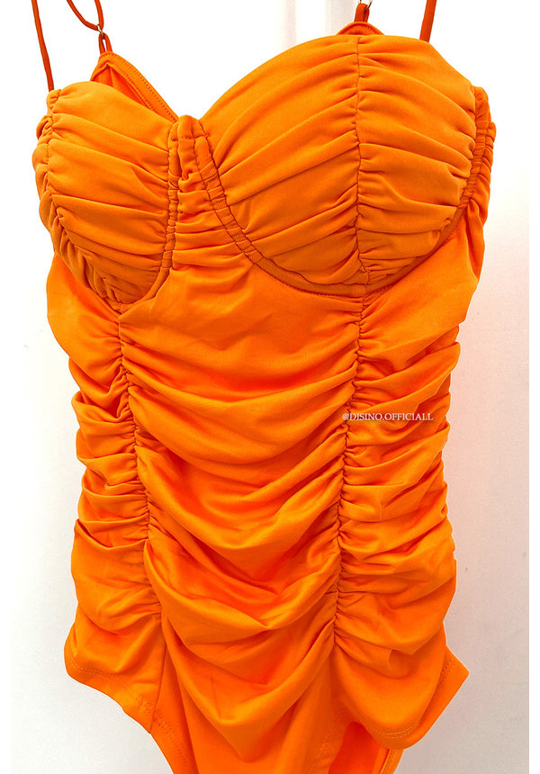 ORANGE - 'OLIVIA BODYSUIT' - RUCHED BODYSUIT