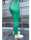 GREEN - 'KIKI' - STRETCH HIGH WAIST VEGAN LEATHER PANTS