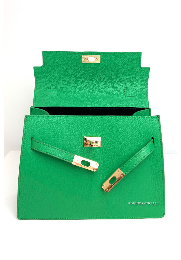 GREEN - 'MONTE CARLO' - REAL LEATHER INSPIRED DESIGNER BAG