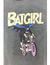 GREY WASHED - 'BATGIRL' - OVERSIZED DESIGNER PRINT TEE